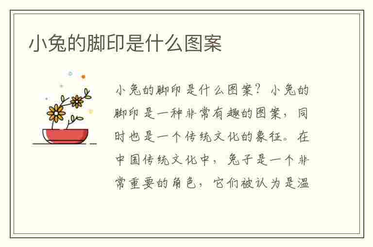 小兔的脚印是什么图案(小兔的脚印是什么图案呢)